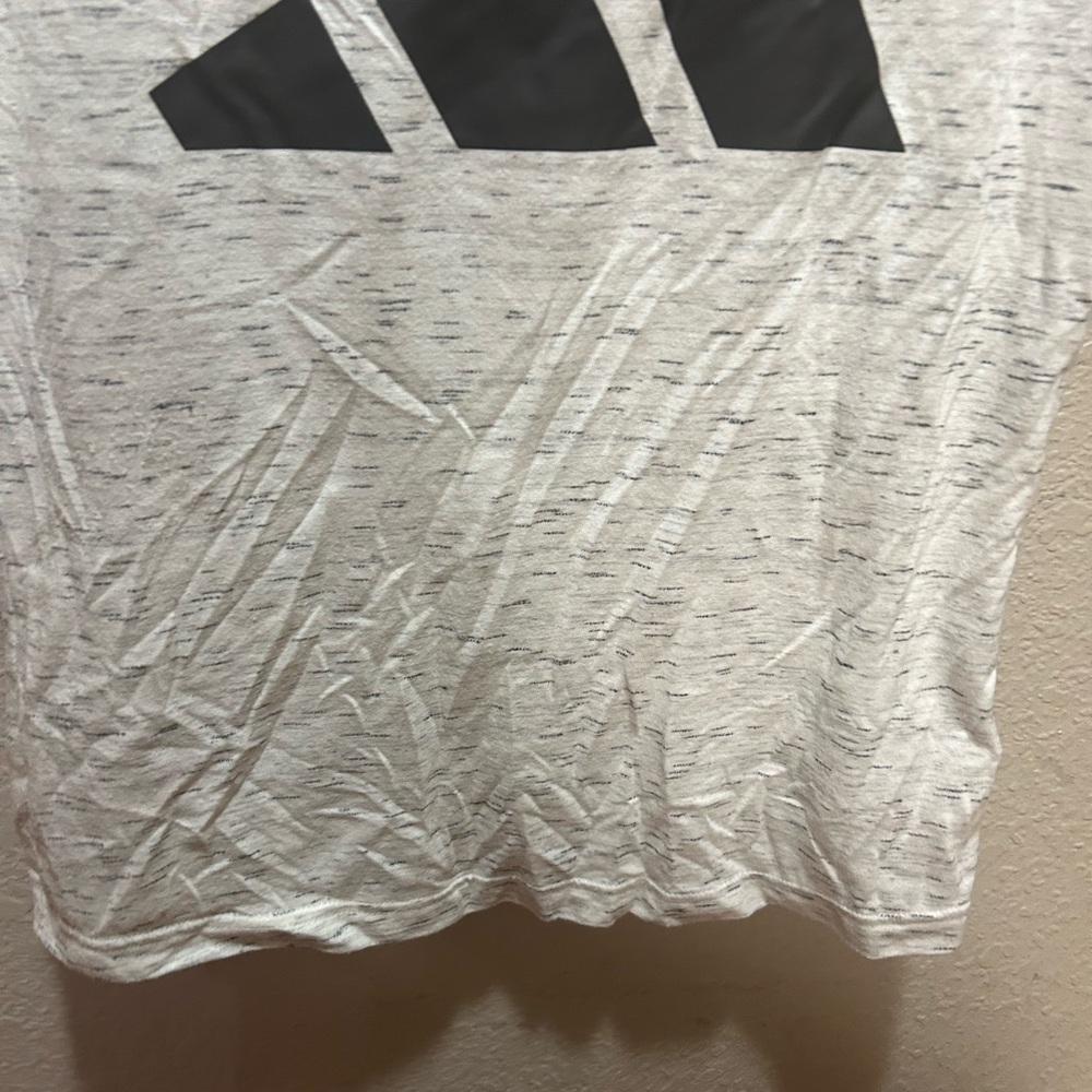 Adidas Women’s Heathered Gray T-Shirt with Black Logo - Picture 3 of 6